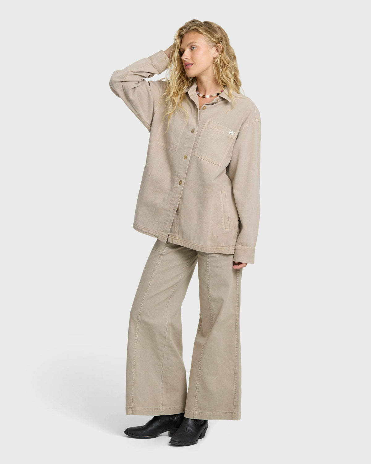 Billabong Women's Rival Wide Leg Pants - Cobblestone