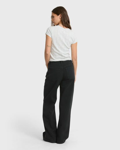 Billabong Women's Free Fall Flare Jeans - Black