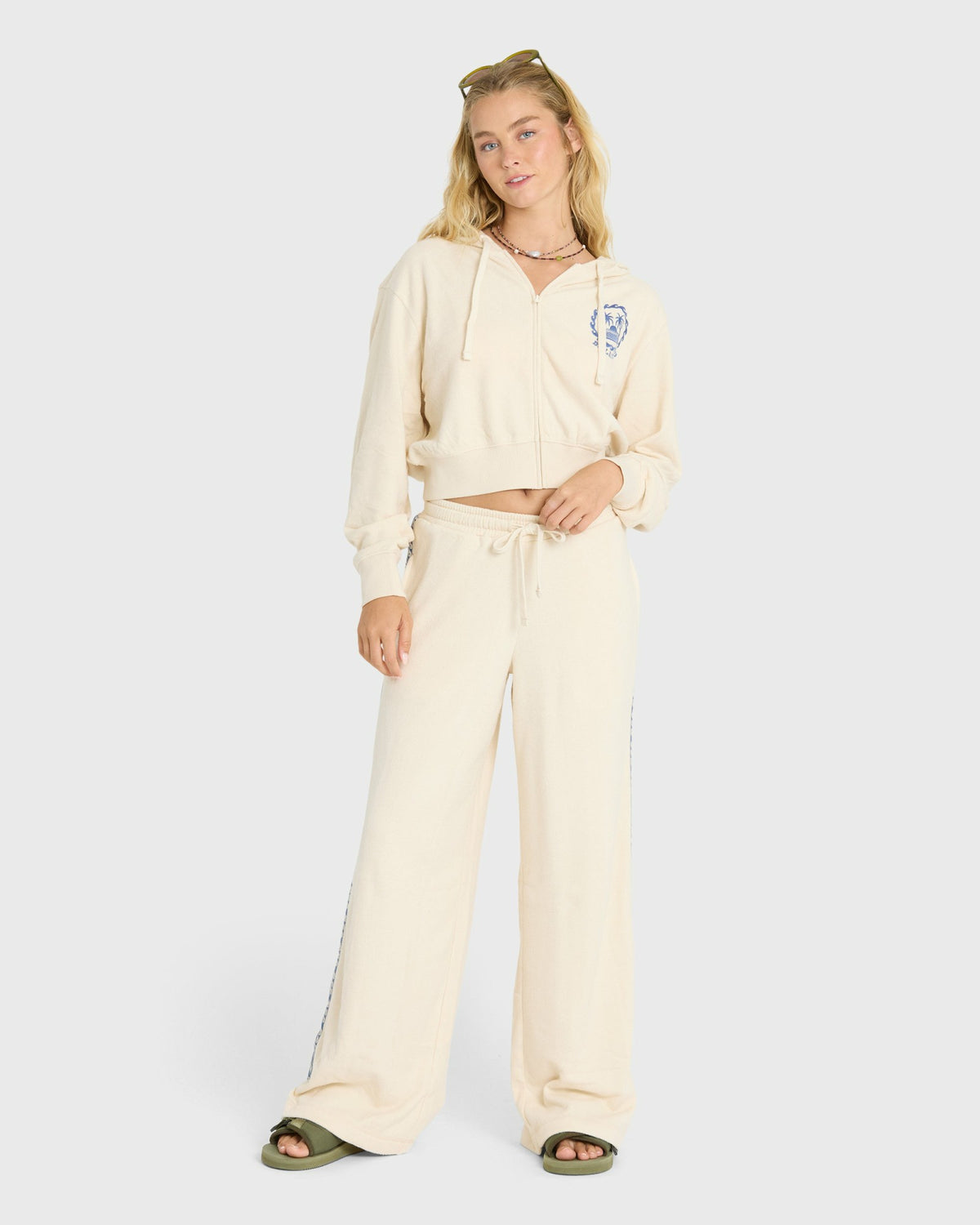 Billabong Women's Palm 73 Fleece Sweatpants - White Cap