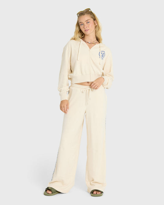 Billabong Women's Palm 73 Fleece Sweatpants - White Cap