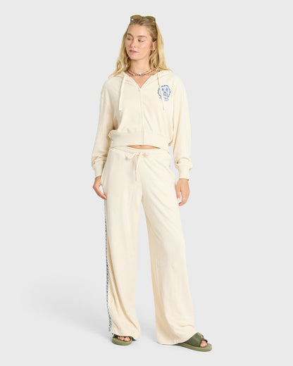 Billabong Women's Palm 73 Fleece Sweatpants - White Cap