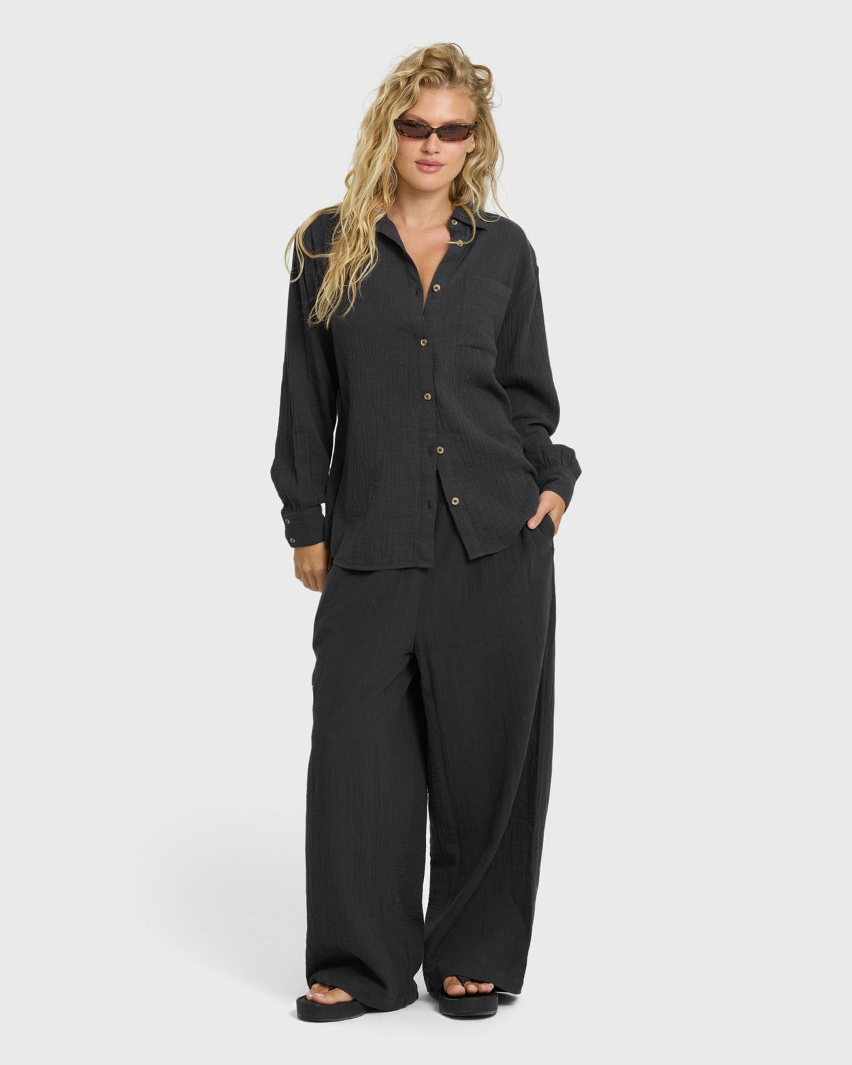 Billabong Women's Follow Me Pants - Black Sands