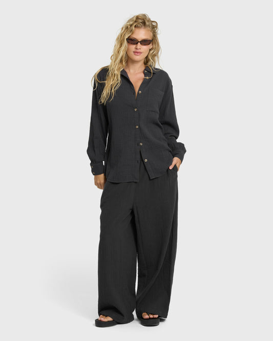 Billabong Women's Follow Me Pants - Black Sands
