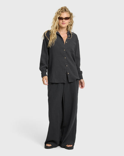 Billabong Women's Follow Me Pants - Black Sands