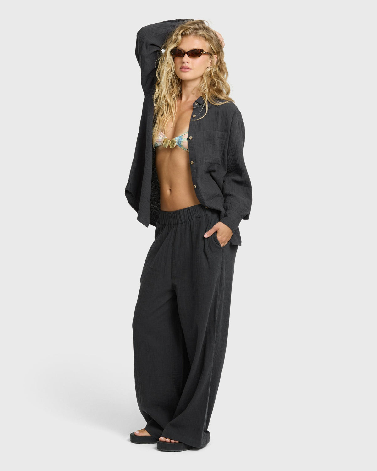 Billabong Women's Follow Me Pants - Black Sands
