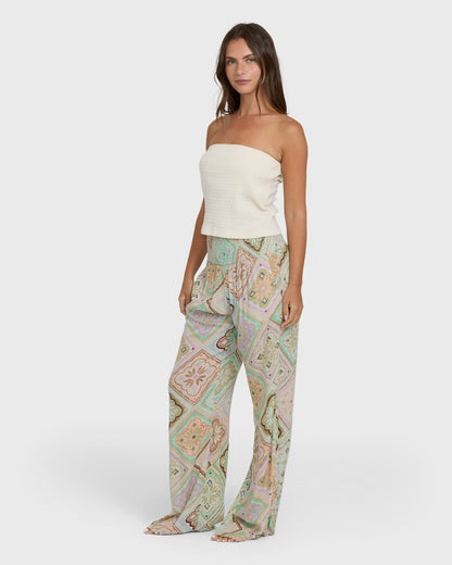 Billabong Women's New Waves 2 Printed Pants - Cactus
