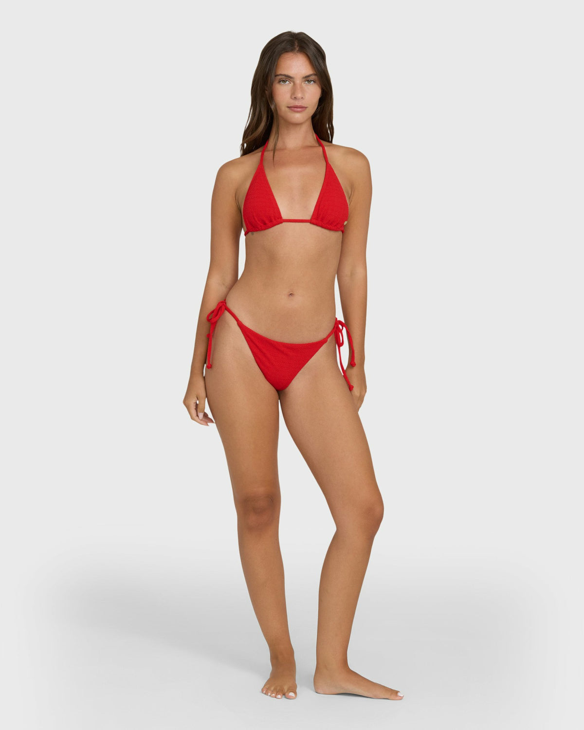 Billabong Women's Rising Tide Remi Triangle Bikini Top - Fiesta Red