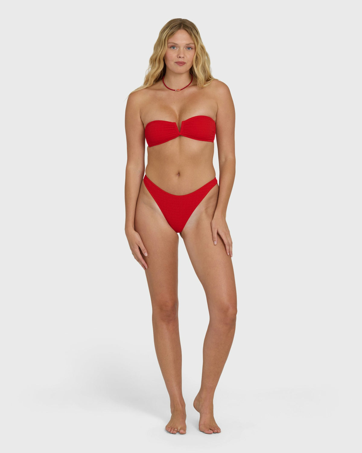 Billabong Women's Rising Tide Skimpy Hike Bikini Bottoms - Fiesta Red