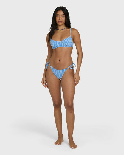 Billabong Women's Mini Wave Check Helena Underwire Bikini Top - True Blue
