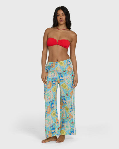 Billabong Women's Palm Grove Elastic Waist Pants - Dream Blue