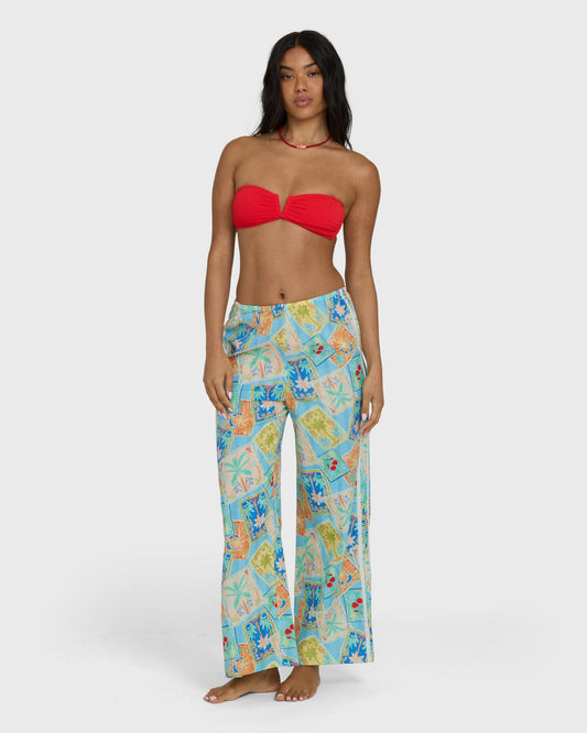 Billabong Women's Palm Grove Elastic Waist Pants - Dream Blue