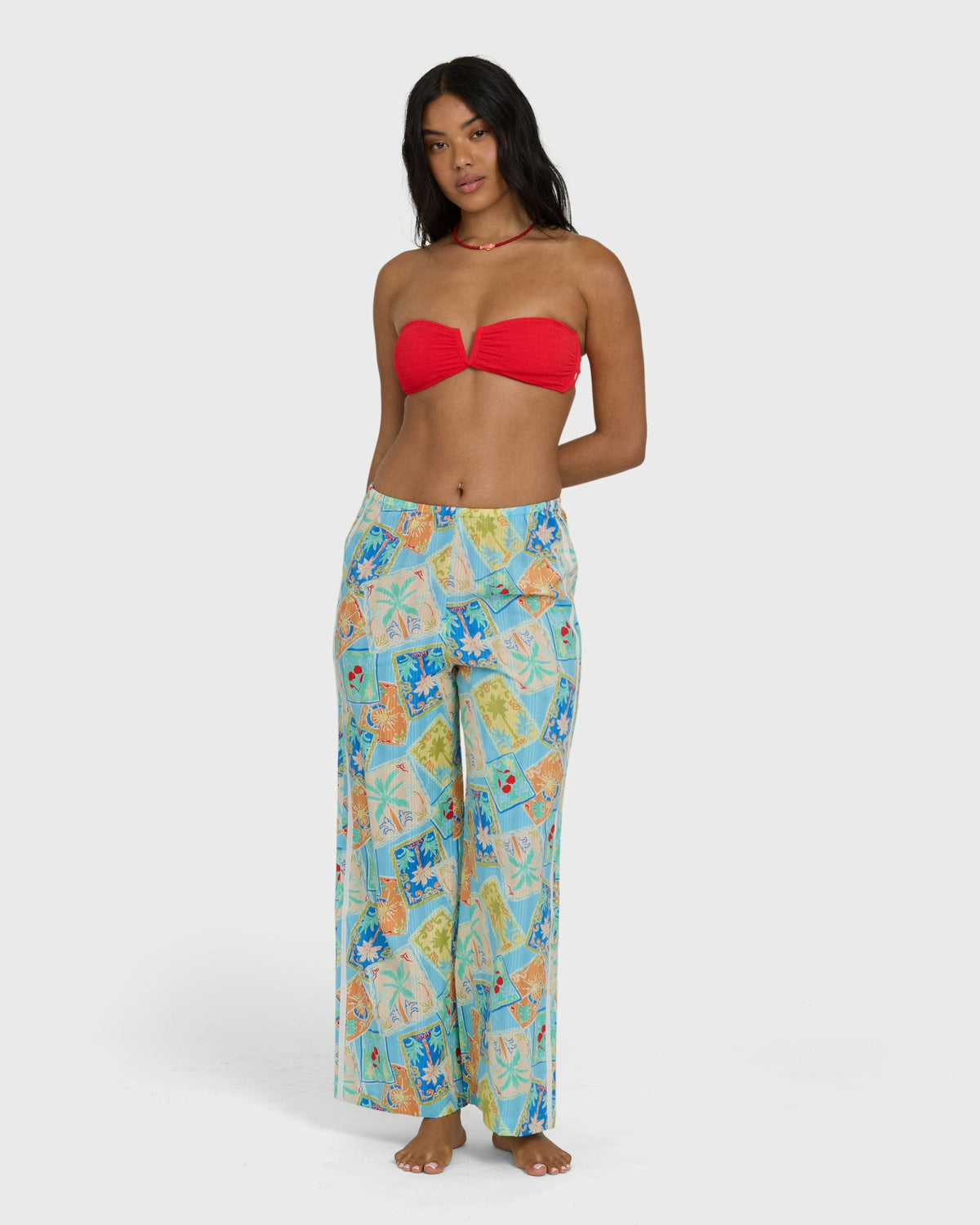 Billabong Women's Palm Grove Elastic Waist Pants - Dream Blue