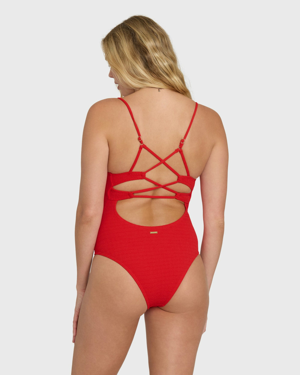 Billabong Women's Rising Tide Strappy One Piece Swimsuit - Fiesta Red
