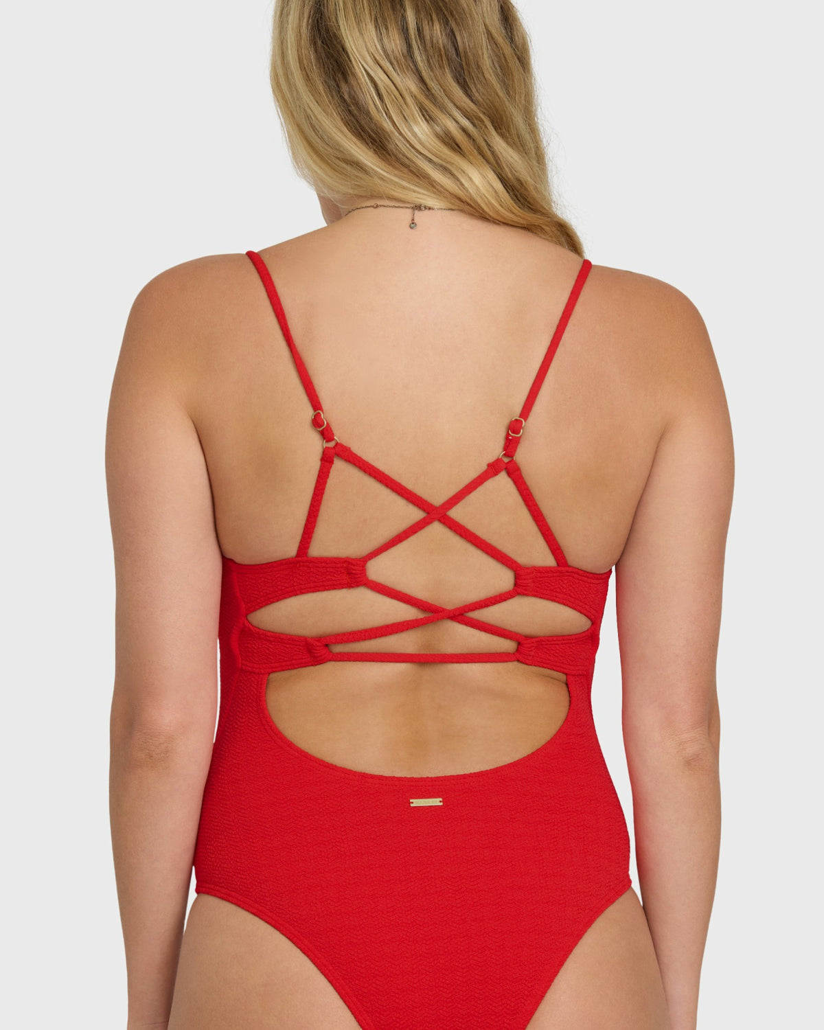 Billabong Women's Rising Tide Strappy One Piece Swimsuit - Fiesta Red