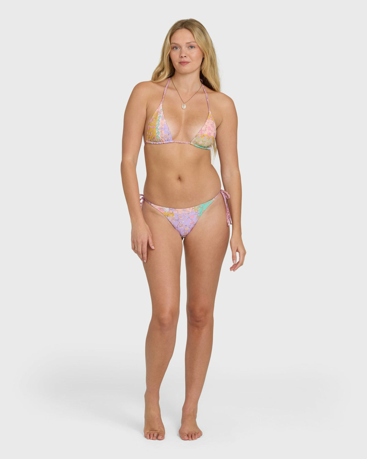 Billabong Women's Dreamy Daze Reversible Triangle Bikini Top - Sweet Lilac