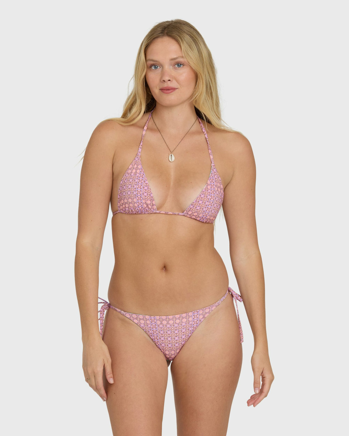 Billabong Women's Dreamy Daze Reversible Triangle Bikini Top - Sweet Lilac