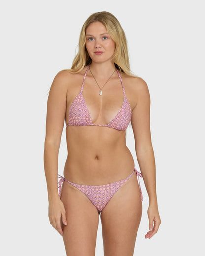 Billabong Women's Dreamy Daze Reversible Triangle Bikini Top - Sweet Lilac