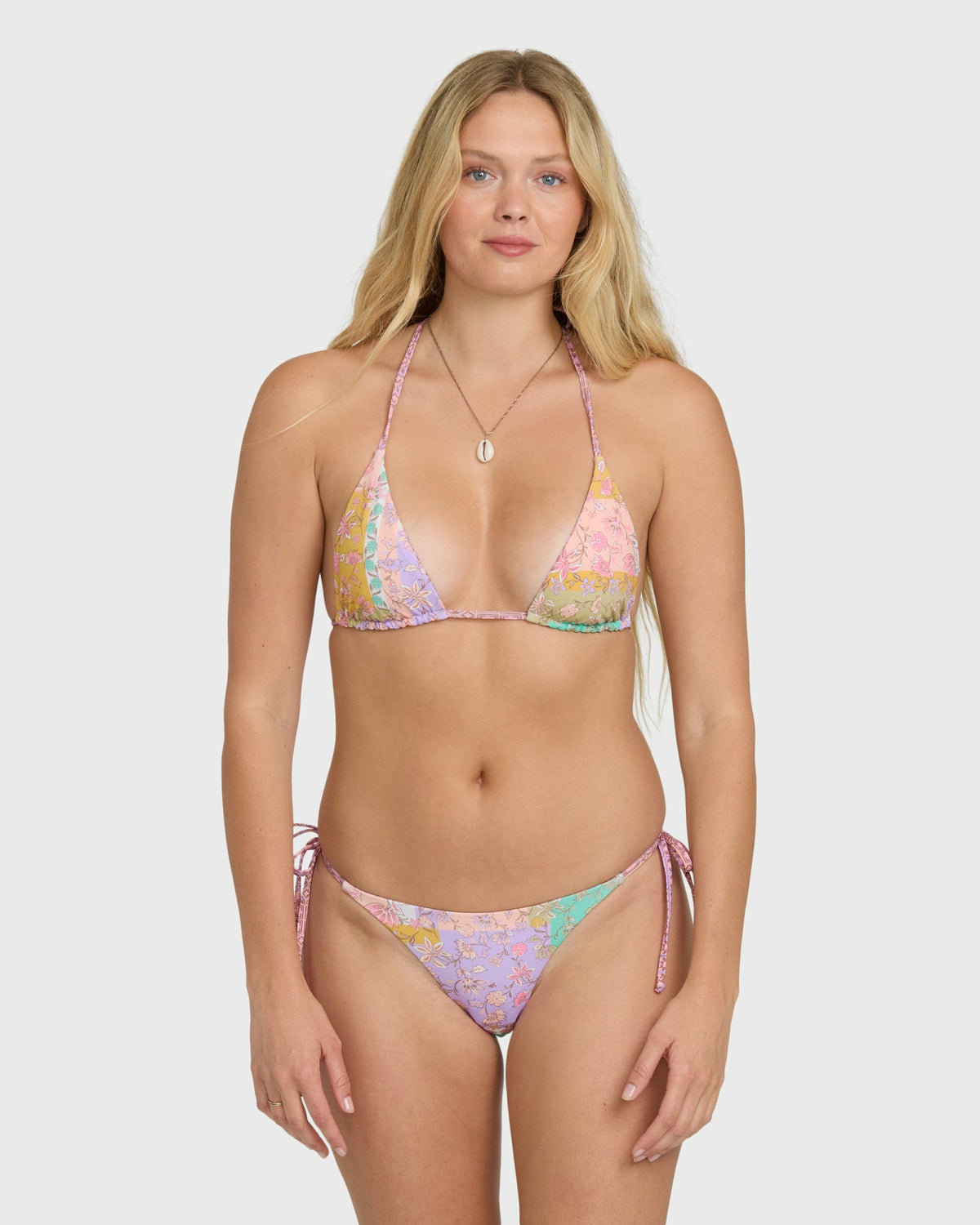 Billabong Women's Dreamy Daze Reversible Tie-Side Tanga Bikini Bottoms - Sweet Lilac