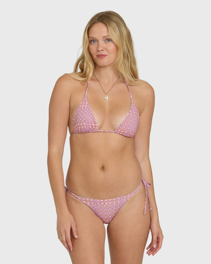 Billabong Women's Dreamy Daze Reversible Tie-Side Tanga Bikini Bottoms - Sweet Lilac