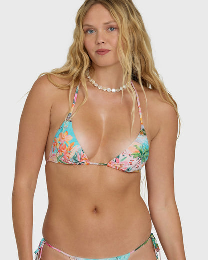 Billabong Women's Paradise Sun Remi Triangle Bikini Top - Ocean Spray