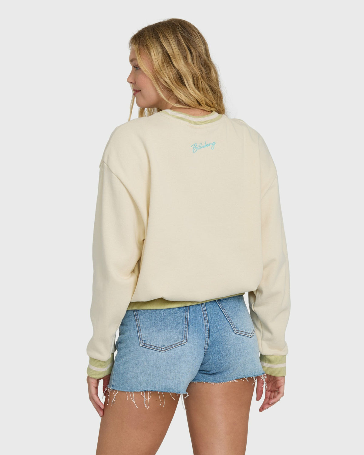 Billabong Women's Summer Dreams Kendal Crewneck Sweatshirt - White Cap