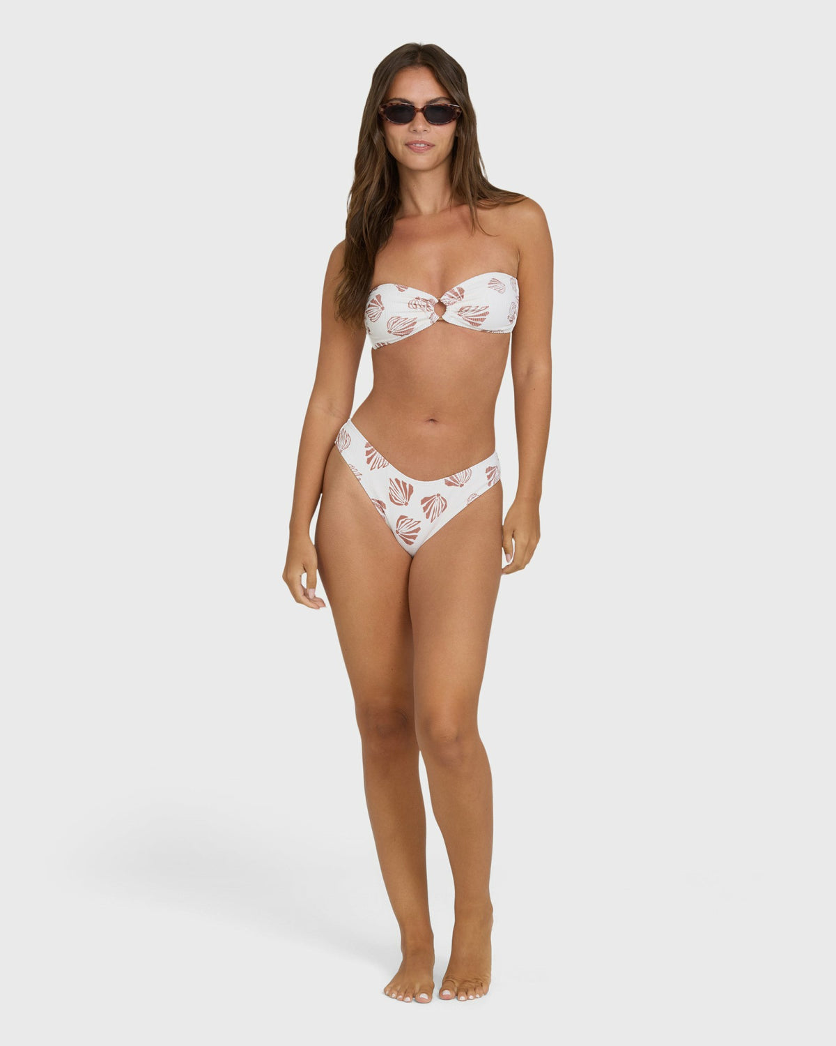 Billabong Women's Sandy Shells Rio Bandeau Bikini Top - Salt Crystal