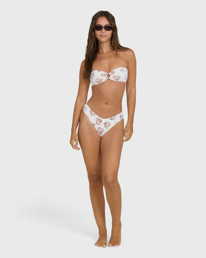 Billabong Women's Sandy Shells Rio Bandeau Bikini Top - Salt Crystal
