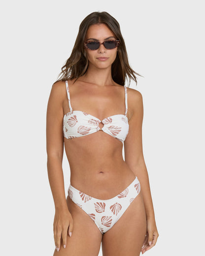 Billabong Women's Sandy Shells Rio Bandeau Bikini Top - Salt Crystal