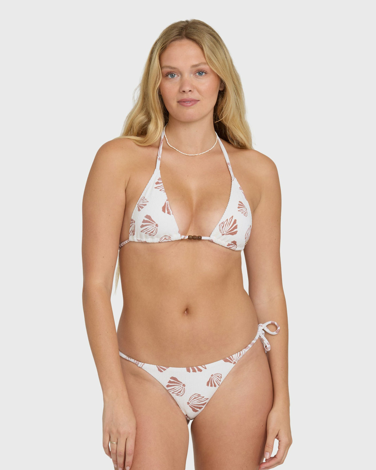 Billabong Women's Sandy Shells Remi Triangle Bikini Top - Salt Crystal