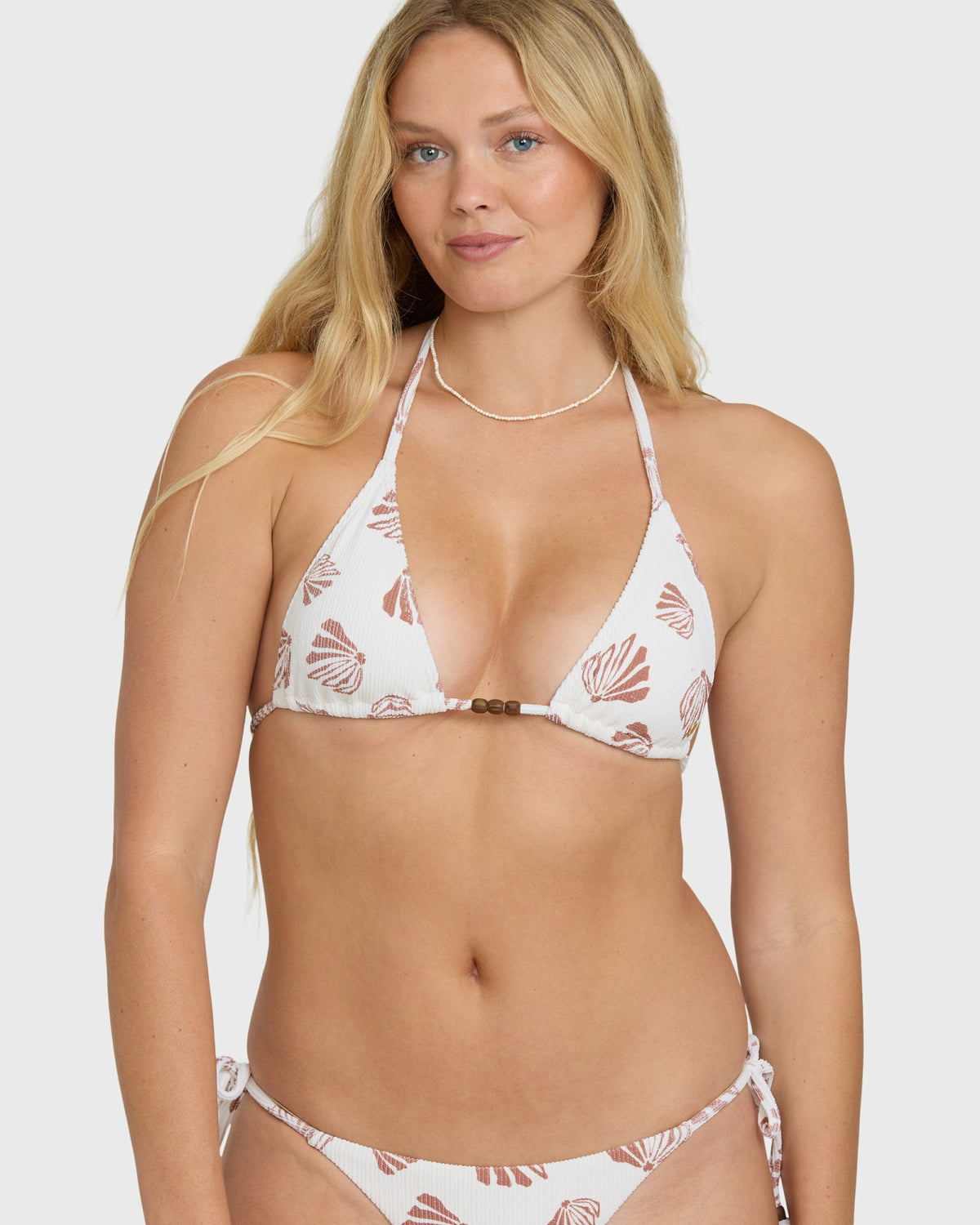 Billabong Women's Sandy Shells Remi Triangle Bikini Top - Salt Crystal