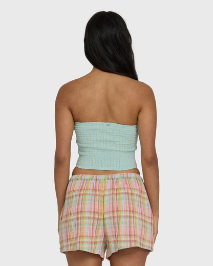 Billabong Women's Keep It Simple 2 Tube Sleeveless Woven Shirt - Clearwater