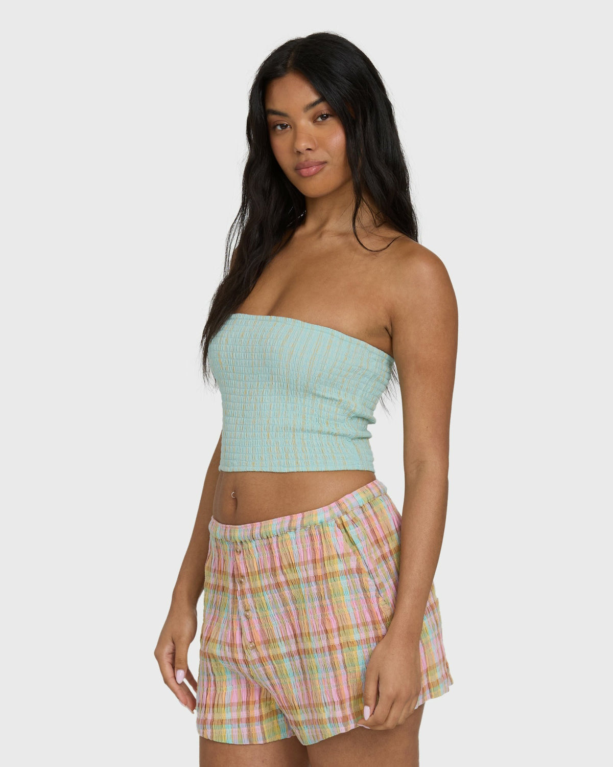Billabong Women's Keep It Simple 2 Tube Sleeveless Woven Shirt - Clearwater