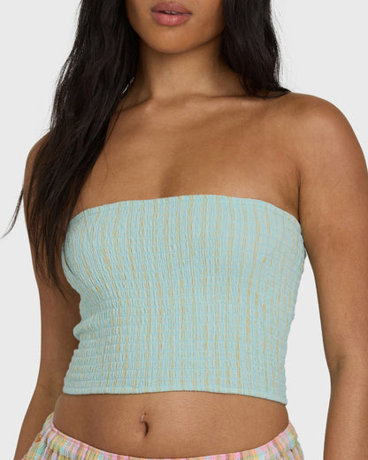 Billabong Women's Keep It Simple 2 Tube Sleeveless Woven Shirt - Clearwater