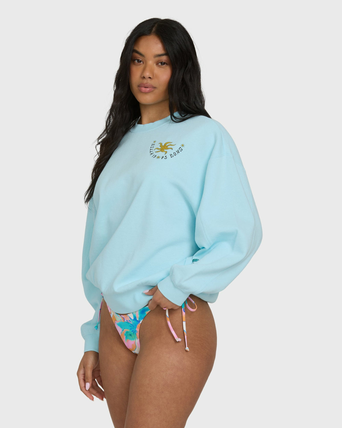 Billabong Women's Sunset Rider Kendal Crewneck Sweatshirt - Clearwater