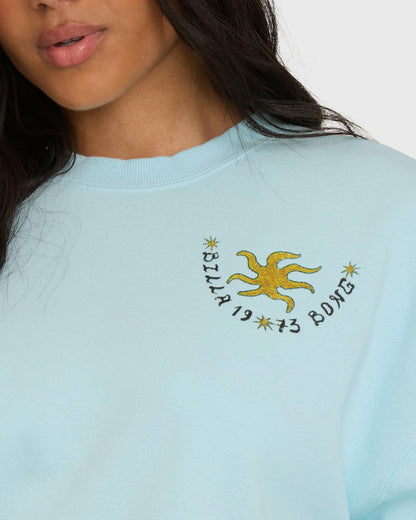 Billabong Women's Sunset Rider Kendal Crewneck Sweatshirt - Clearwater