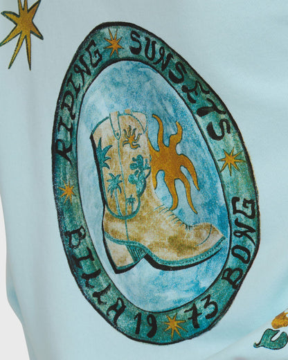 Billabong Women's Sunset Rider Kendal Crewneck Sweatshirt - Clearwater