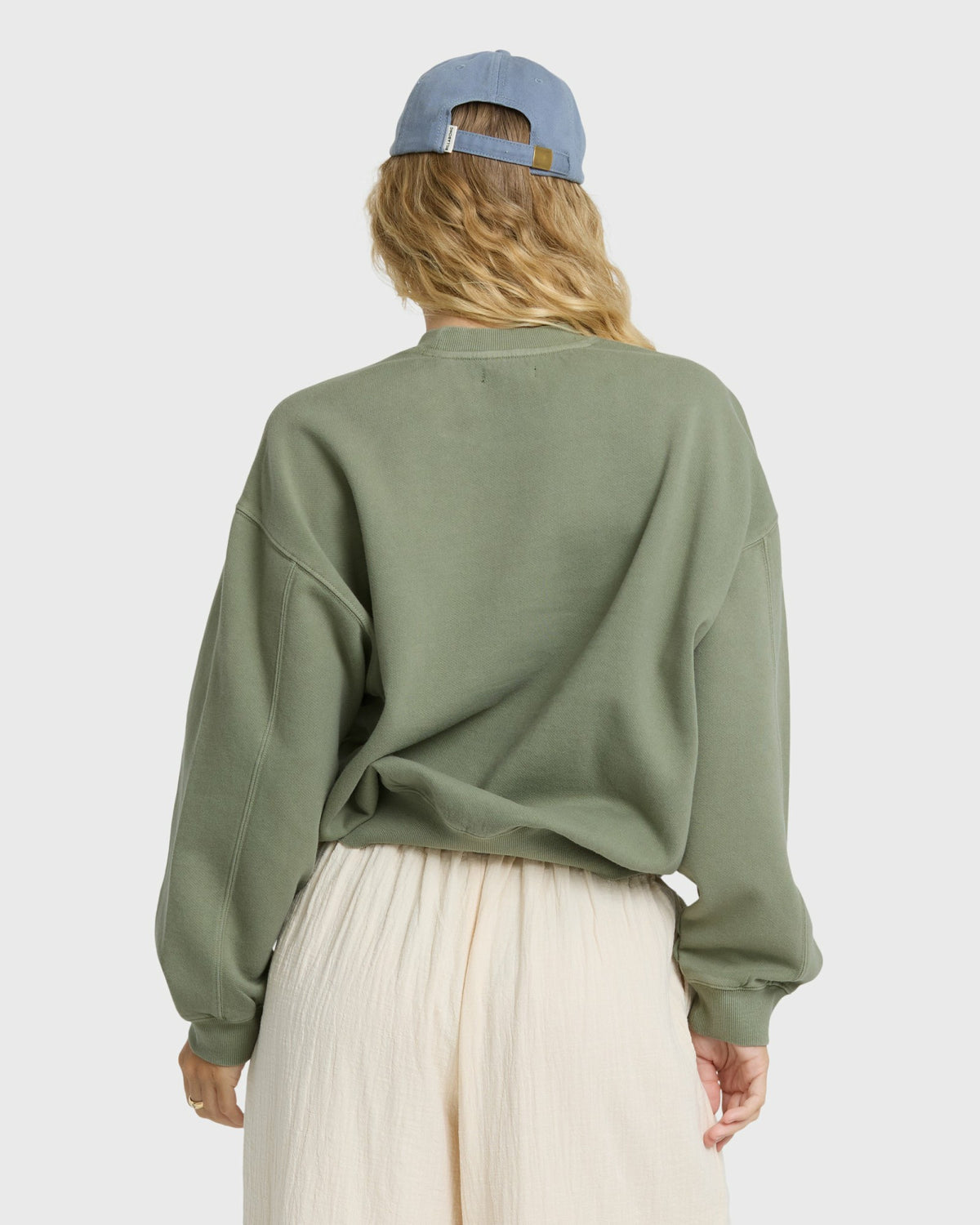Billabong Women's Vibes Kendal Crewneck Sweatshirt - Army Green