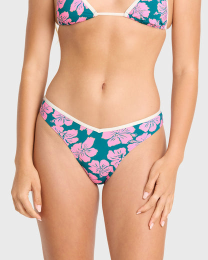 Billabong Women's Mahalo Baby V Hike Bikini Bottoms - Deep Lagoon