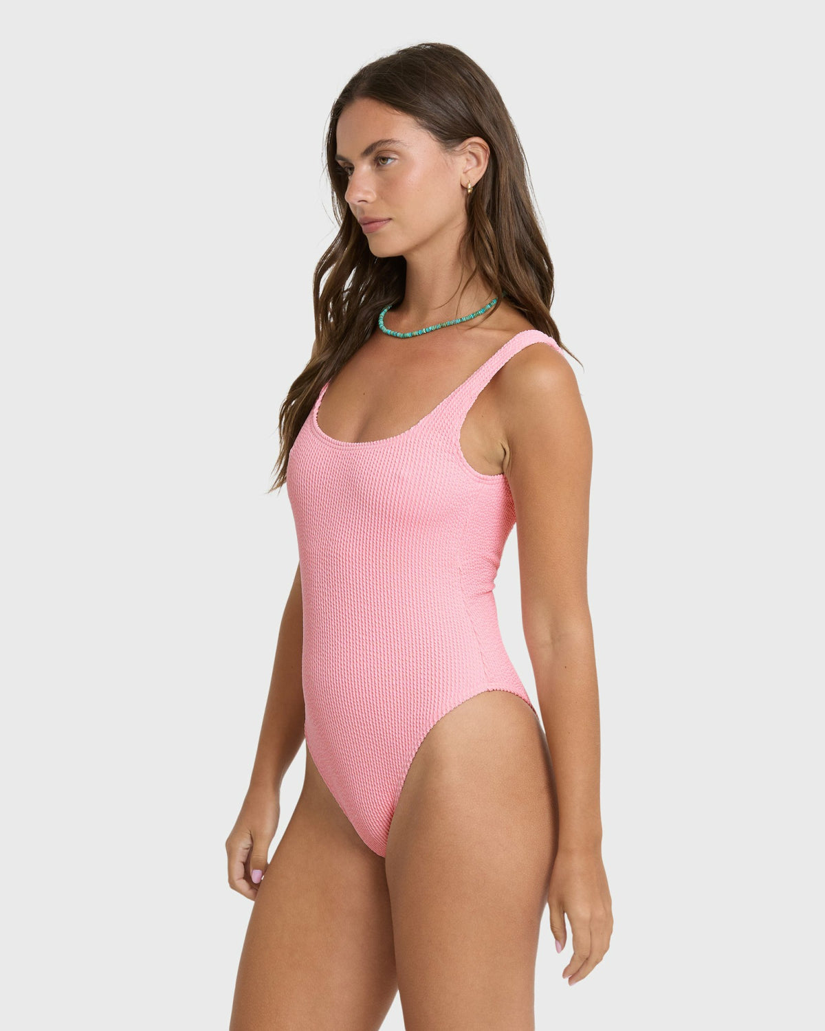 Billabong Women's Summer Hi Tanker One Piece Swimsuit - Pink Sand