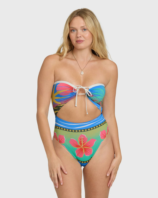 Billabong Women's Midnight Tropics Andrew Hawaii Swimsuit - True Blue