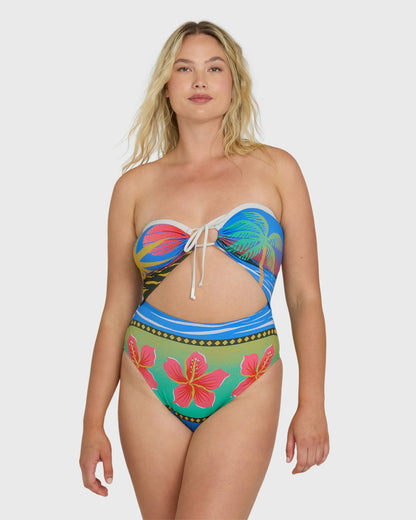 Billabong Women's Midnight Tropics Andrew Hawaii Swimsuit - True Blue