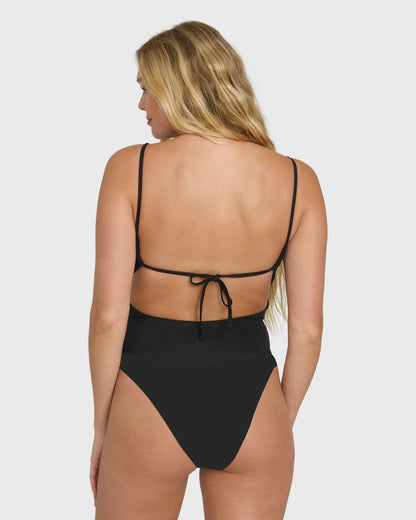 Billabong Women's Sol Searcher Sloane One Piece Swimsuit - Black Pebble