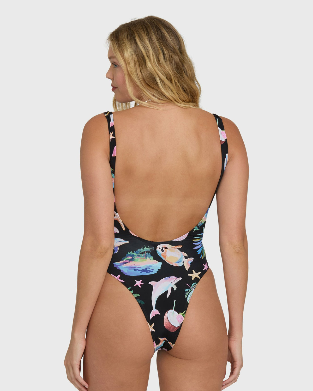 Billabong Women's Party Wave Tanker One Piece Swimsuit - Black Pebble