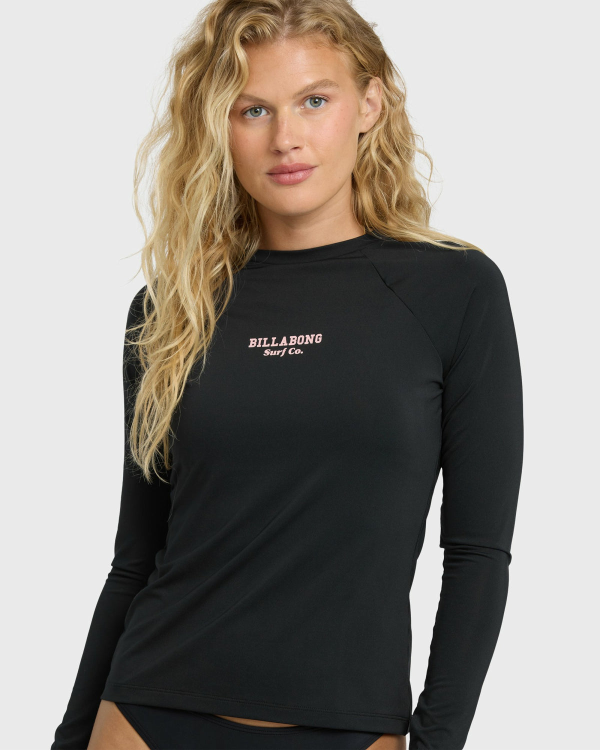 Billabong Women's Sol Searcher 50 UPF Long Sleeve Rashguard - Black Pebble