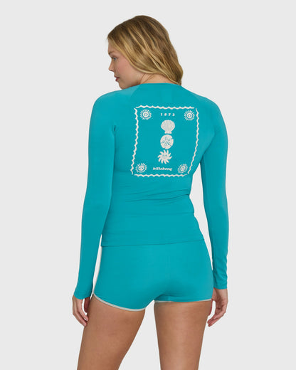 Billabong Women's Sol Searcher 50 UPF Long Sleeve Rashguard - Bright Marine
