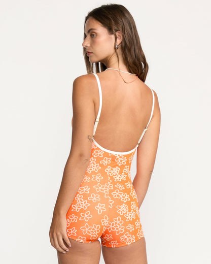Billabong Women's Josie Have It All Boyshort Surfsuit - Orange Pop