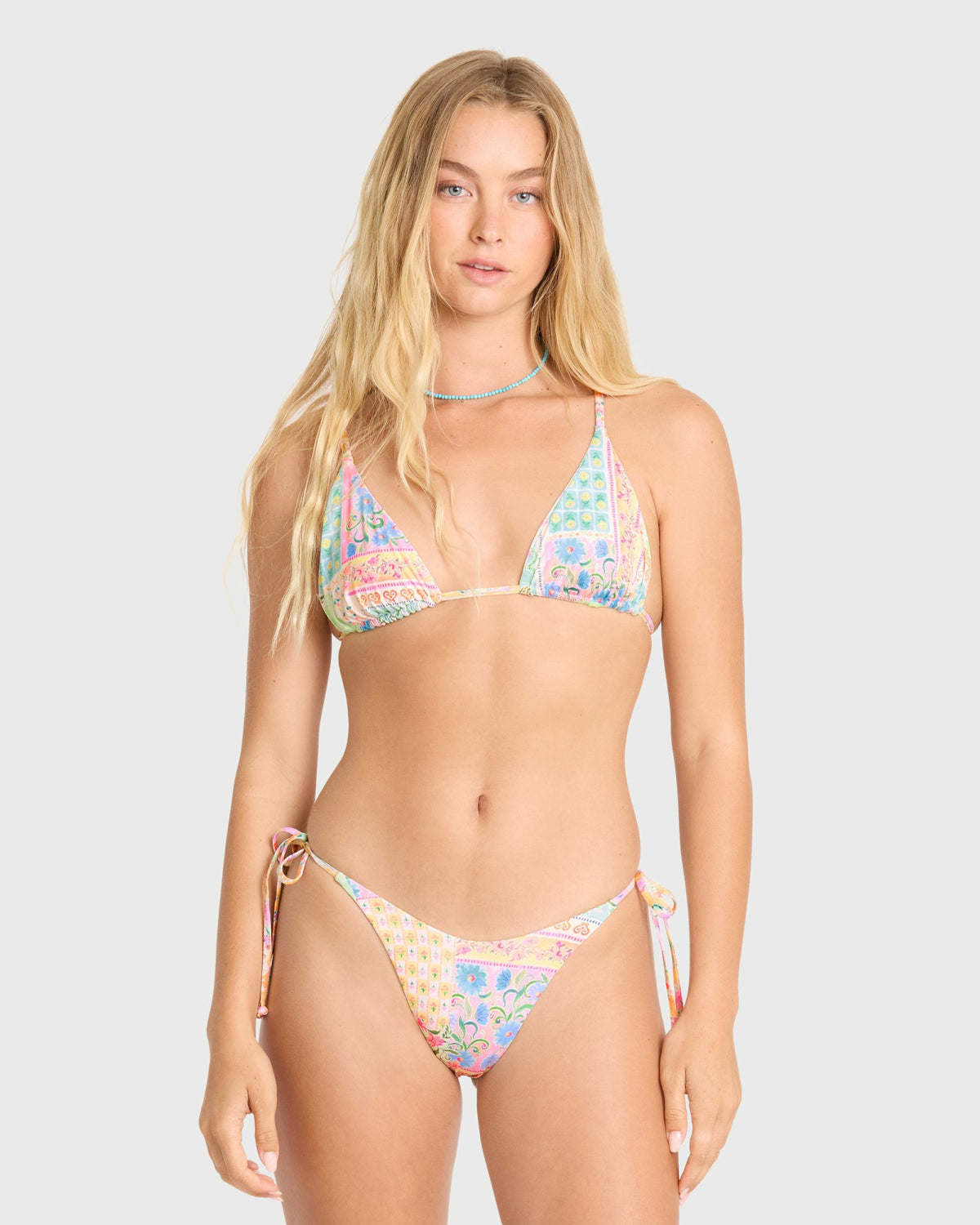 Billabong Women's Love Crush Reversible Tie-Side Dippi Bikini Bottoms - White Multi