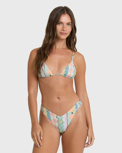 Billabong Women's Tide Pool V Hike Bikini Bottoms - Light Blue Multi