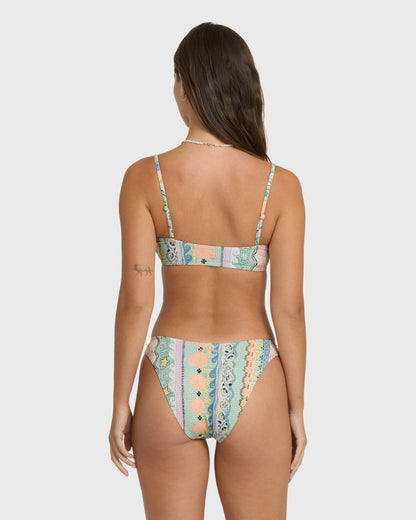 Billabong Women's Tide Pool Maui Bikini Bottoms - Light Blue Multi