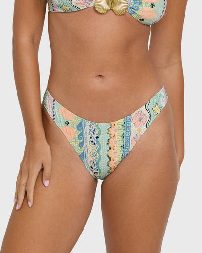 Billabong Women's Tide Pool Maui Bikini Bottoms - Light Blue Multi